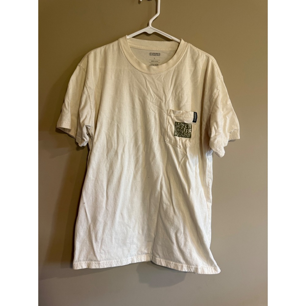 Parks Project Leave It Better Than You Found It Graphic Pocket T-Shirt Cream L